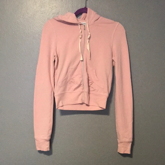 Baby Pink Full Zip Thin Hoodie - Picture 1 of 3